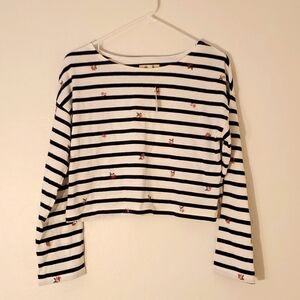 Madewell Striped Crop Tee